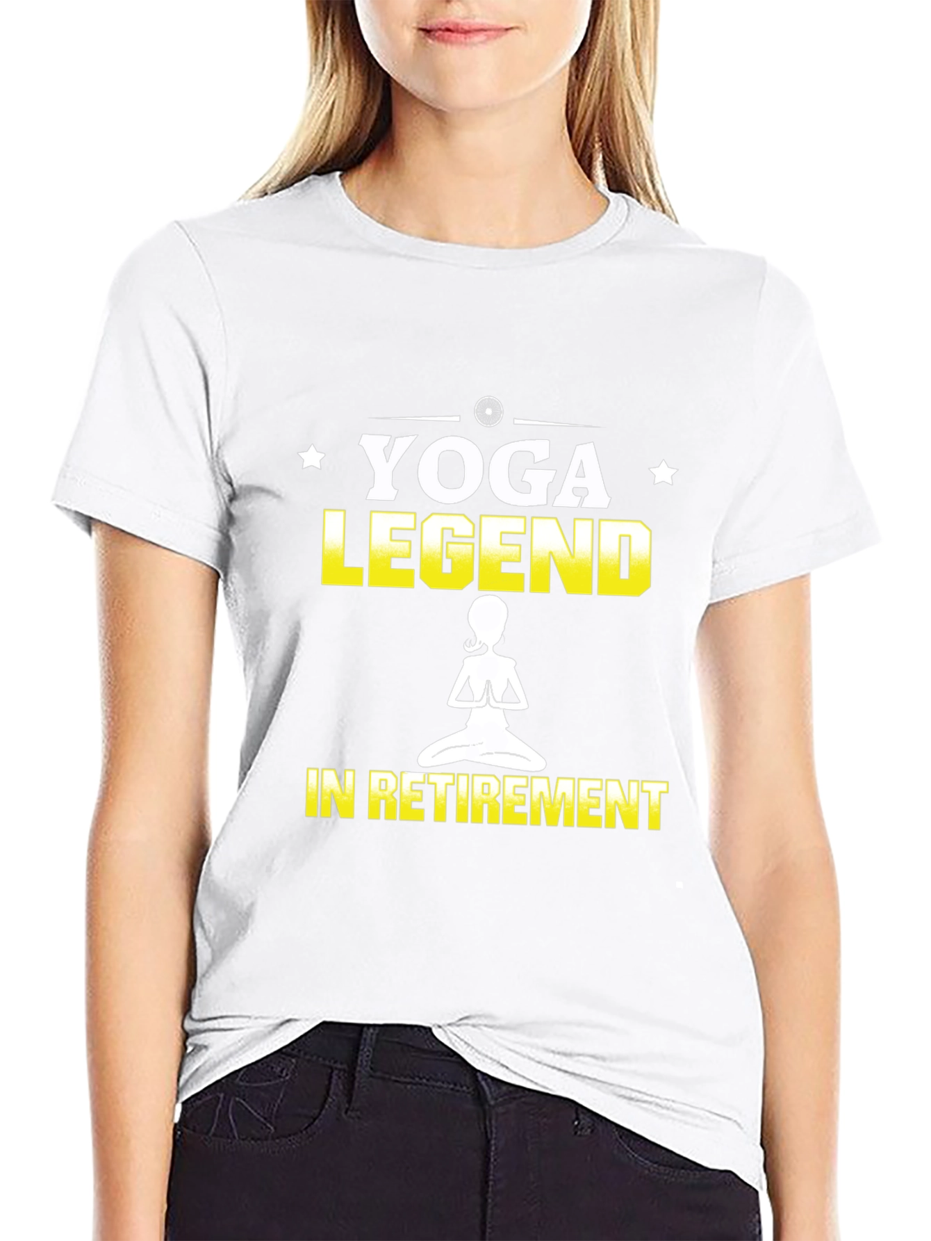 Yoga Legend in Retirement Black Graphic T-Shirt
