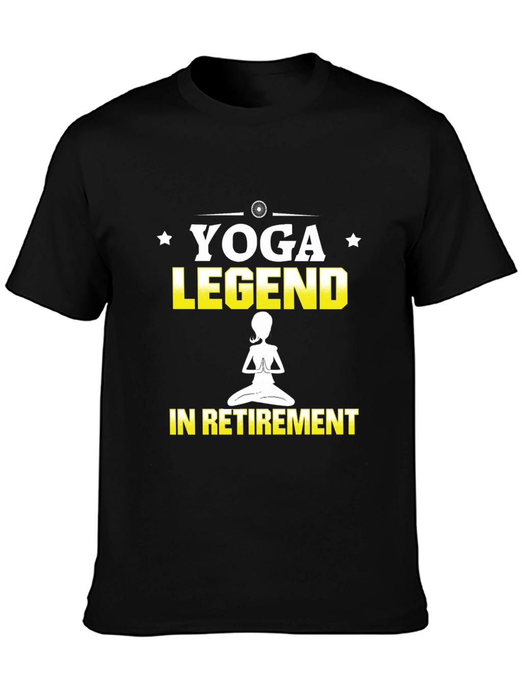 Yoga Legend in Retirement Black Graphic T-Shirt