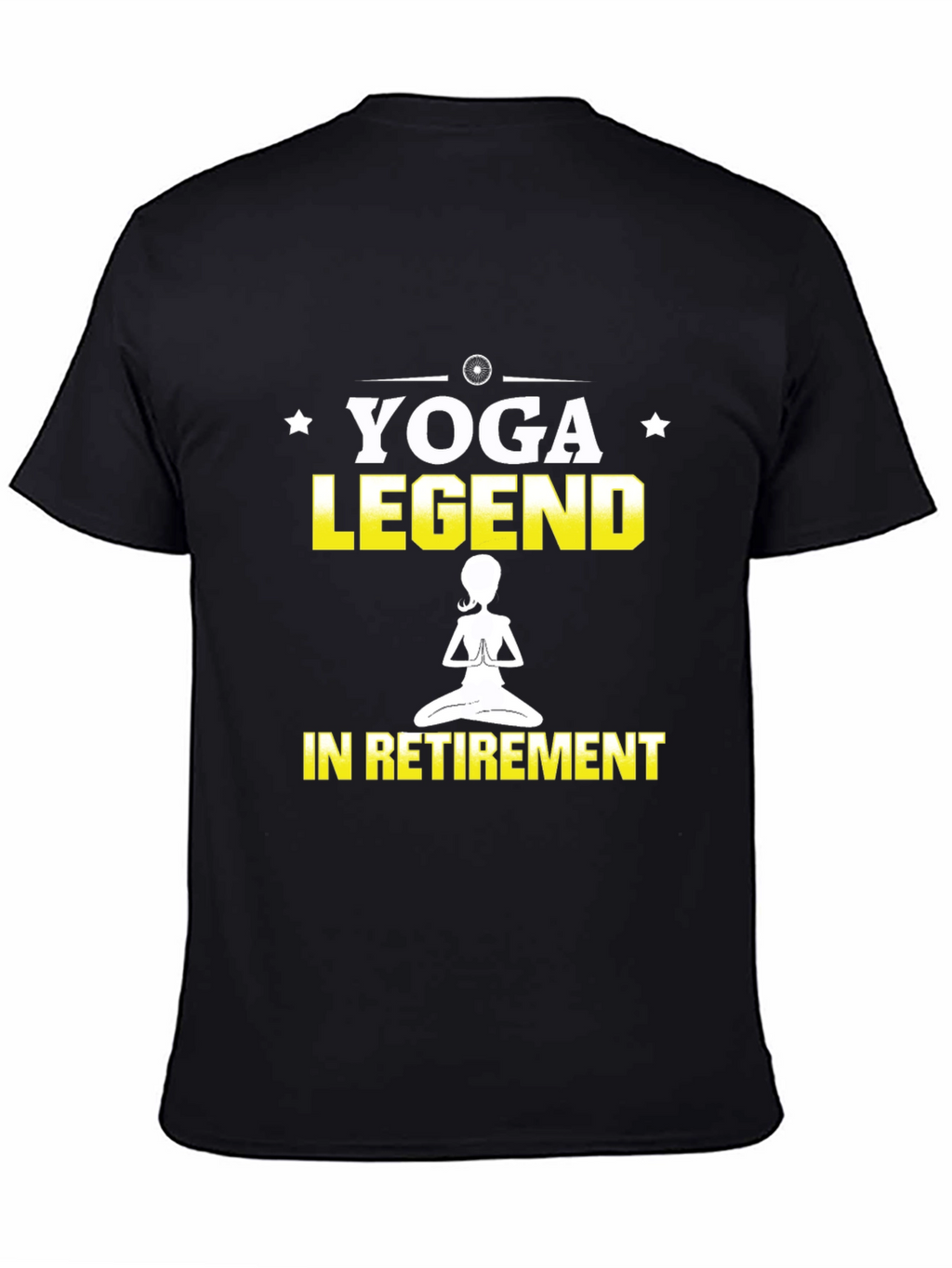 Yoga Legend in Retirement Black Graphic T-Shirt