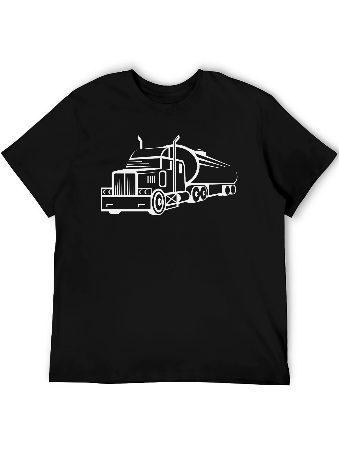 Trucker Tee - Black T-Shirt with Truck Graphic