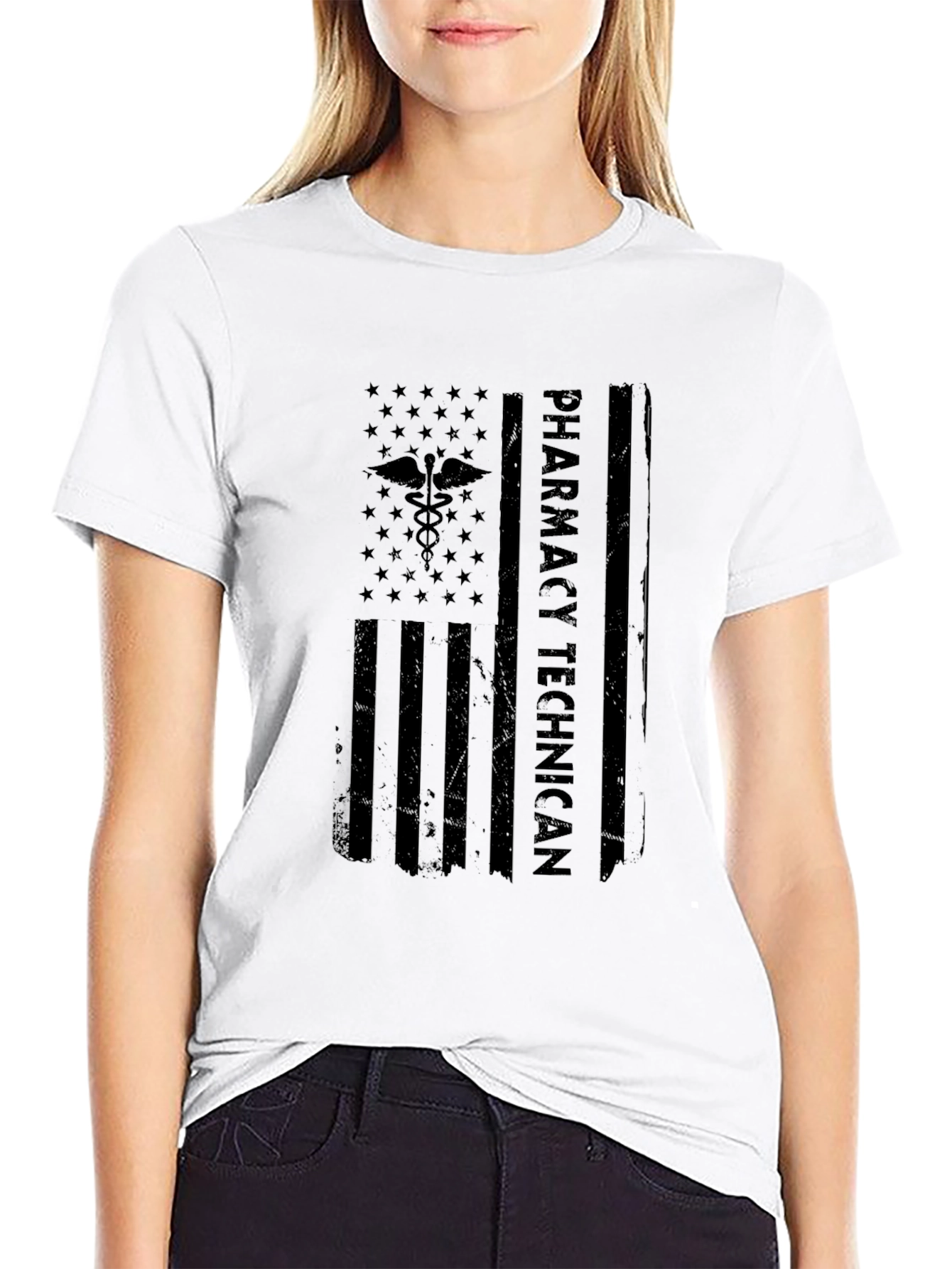Pharmacy Technician American Flag T-Shirt