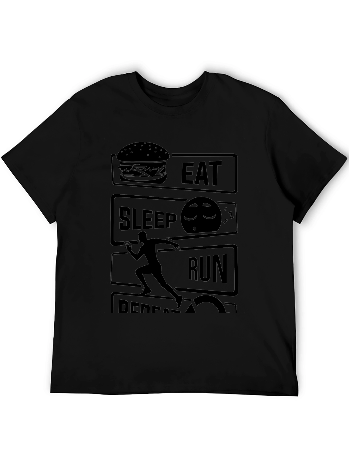 Eat Sleep Run Repeat Graphic T-Shirt