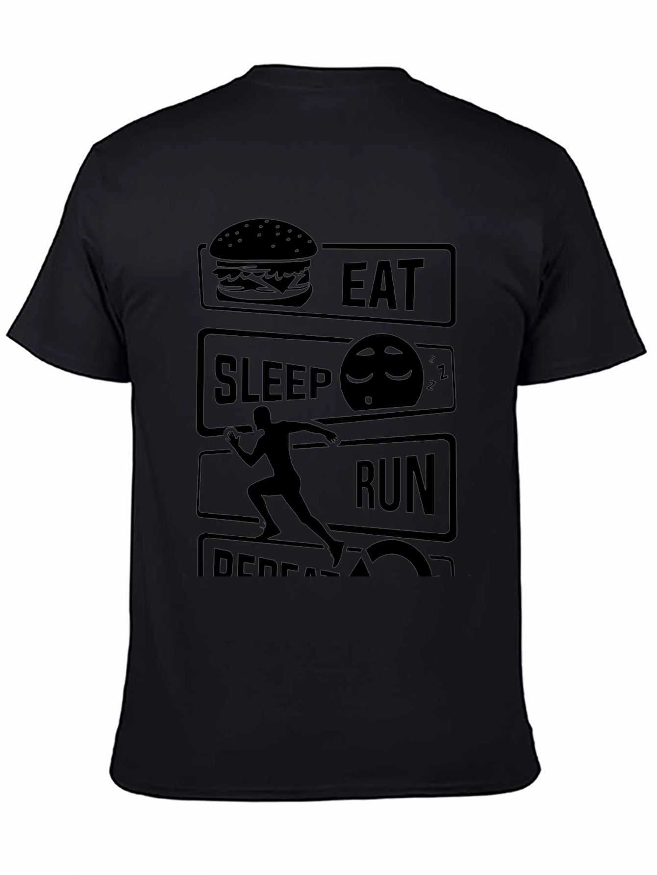 Eat Sleep Run Repeat Graphic T-Shirt