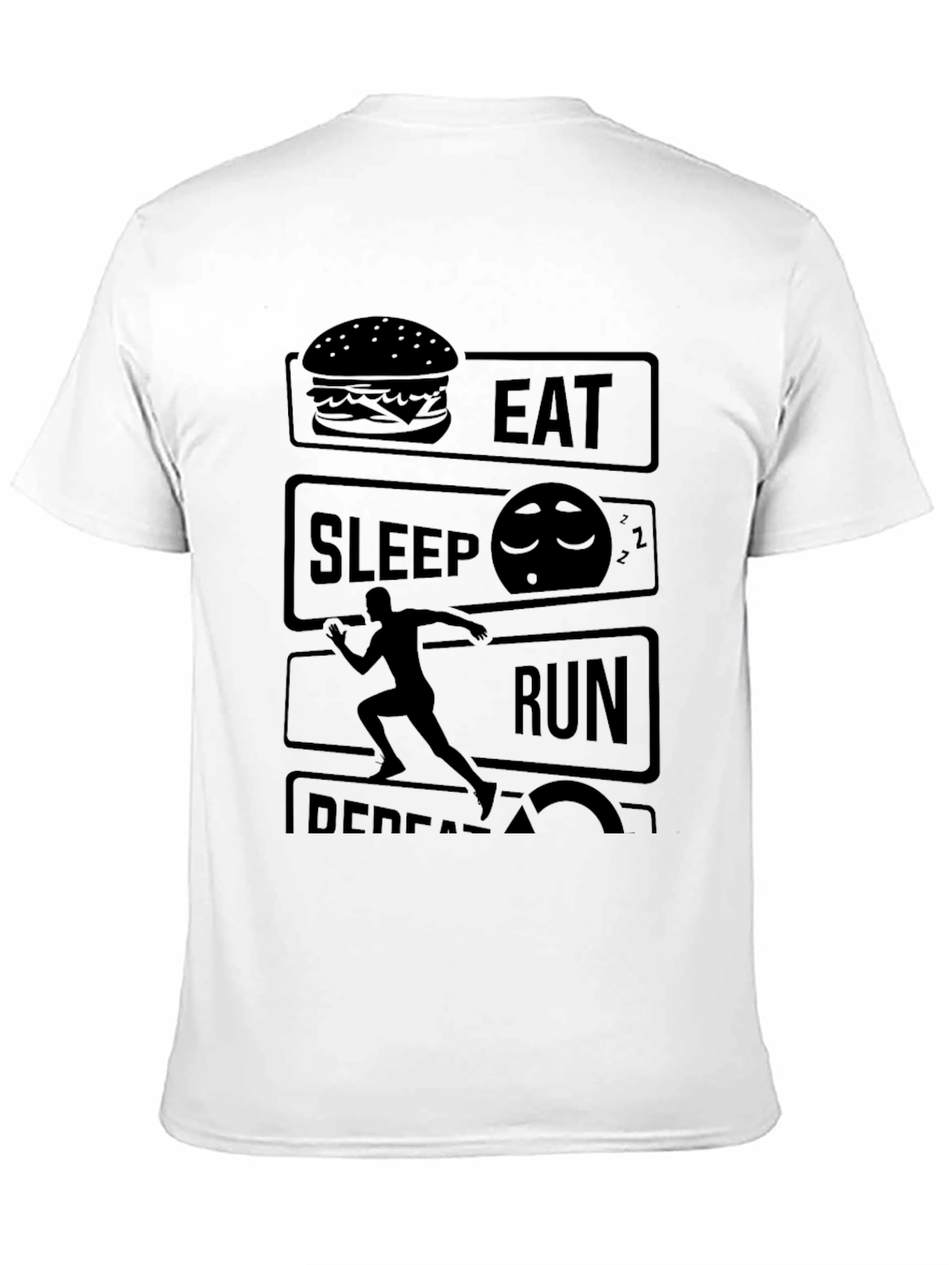 Eat Sleep Run Repeat Graphic T-Shirt