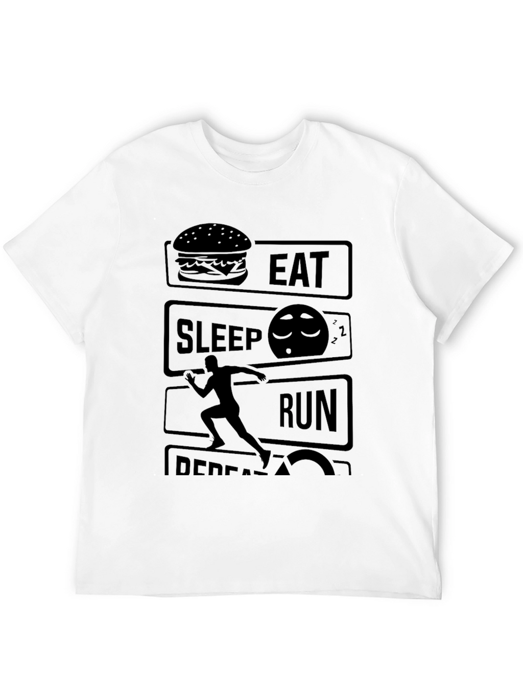 Eat Sleep Run Repeat Graphic T-Shirt