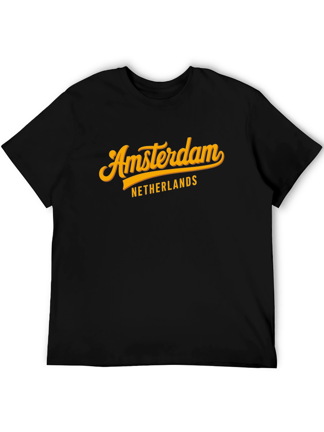 Amsterdam Netherlands Graphic Tee - Stylish Black T-Shirt