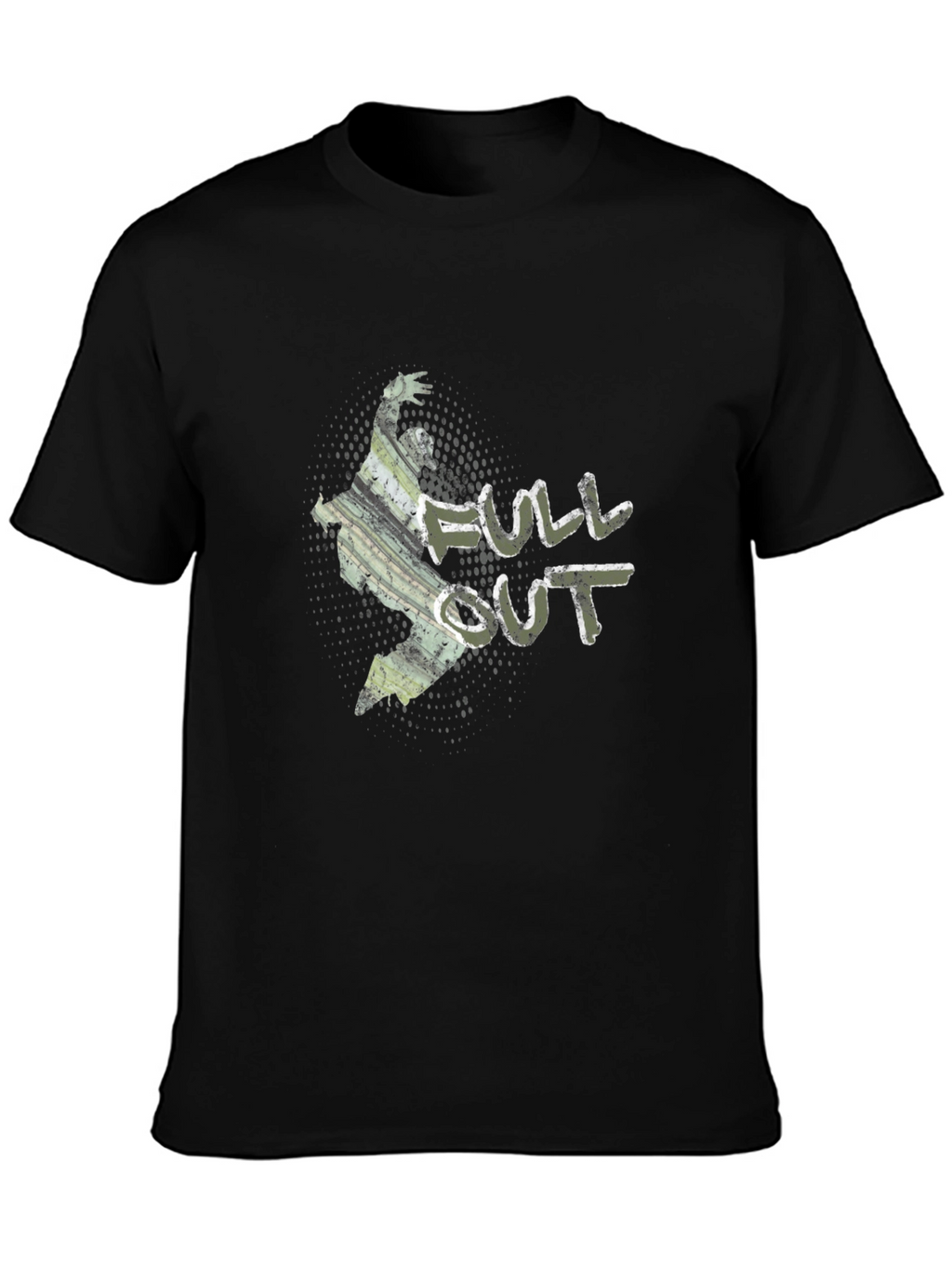 Full Out Graphic Black T-Shirt