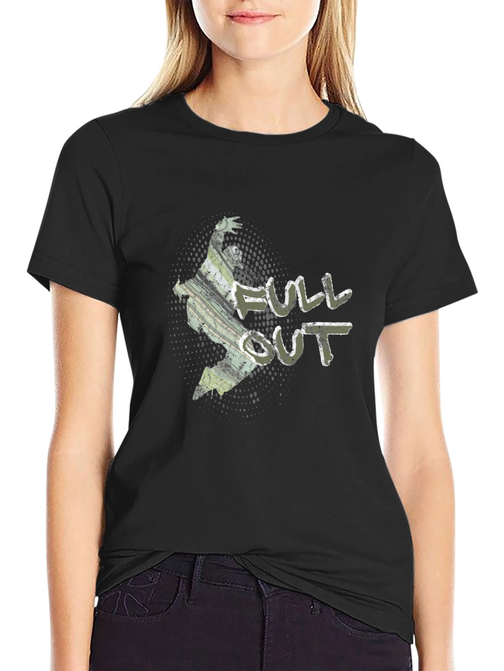 Full Out Graphic Black T-Shirt