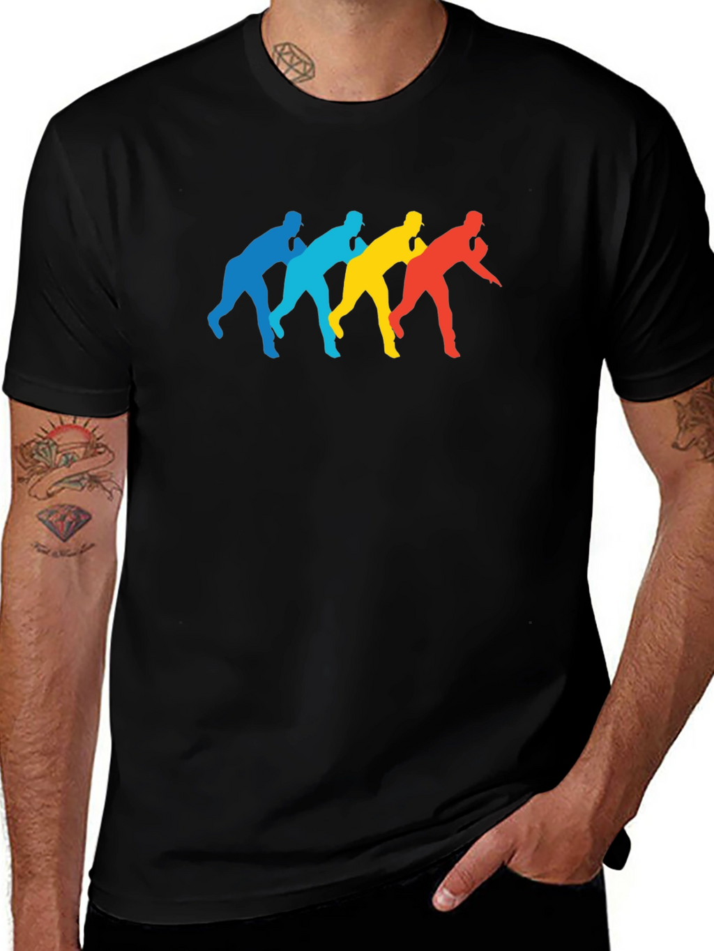 Retro Baseball Thrower Graphic Tee