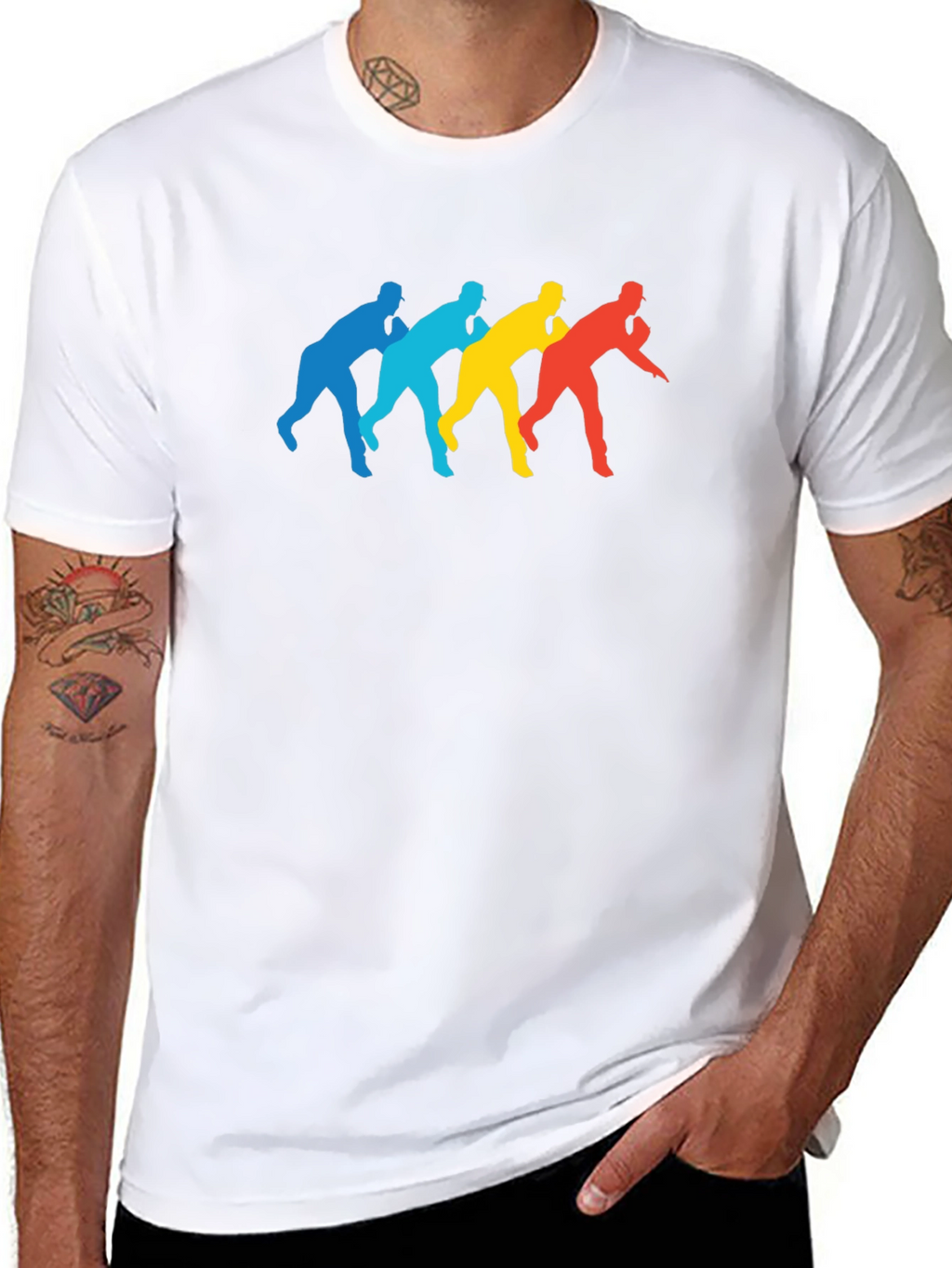 Retro Baseball Thrower Graphic Tee