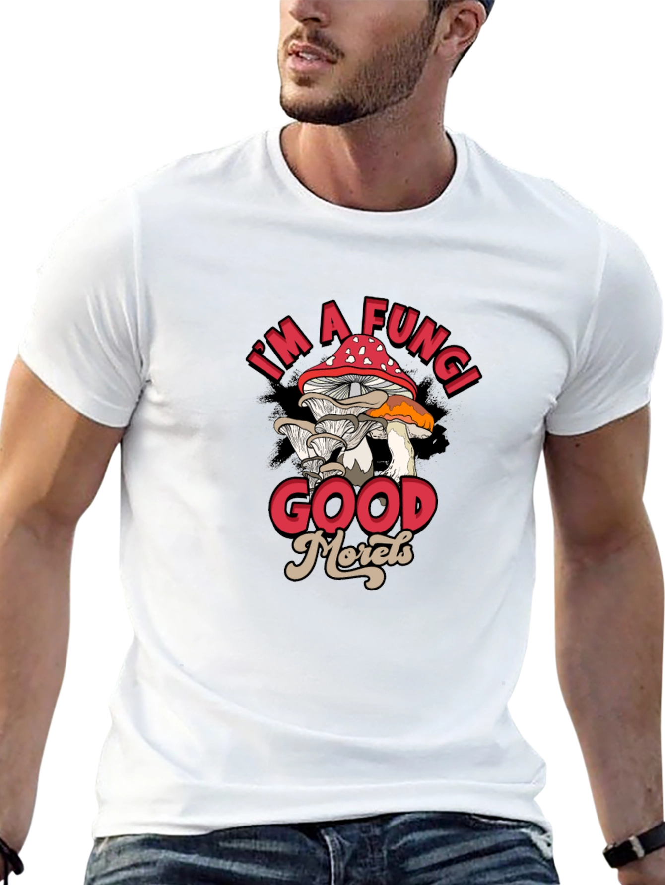 Im a Fungi Good Morels Black Graphic T-Shirt