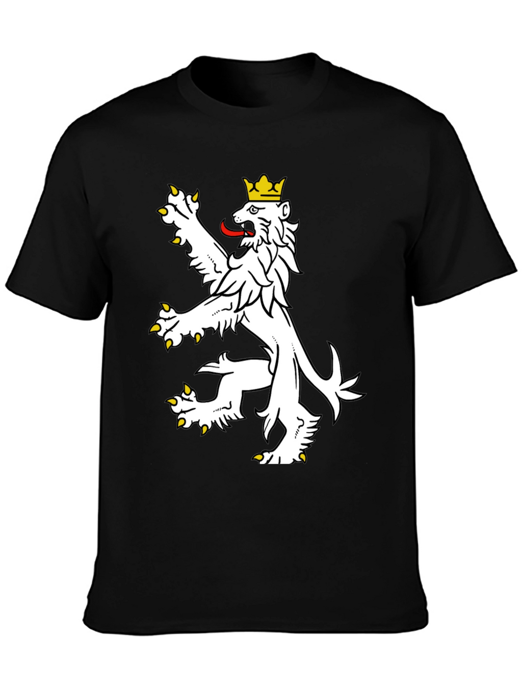 Czech Lion T-Shirt - Black Cotton Tee