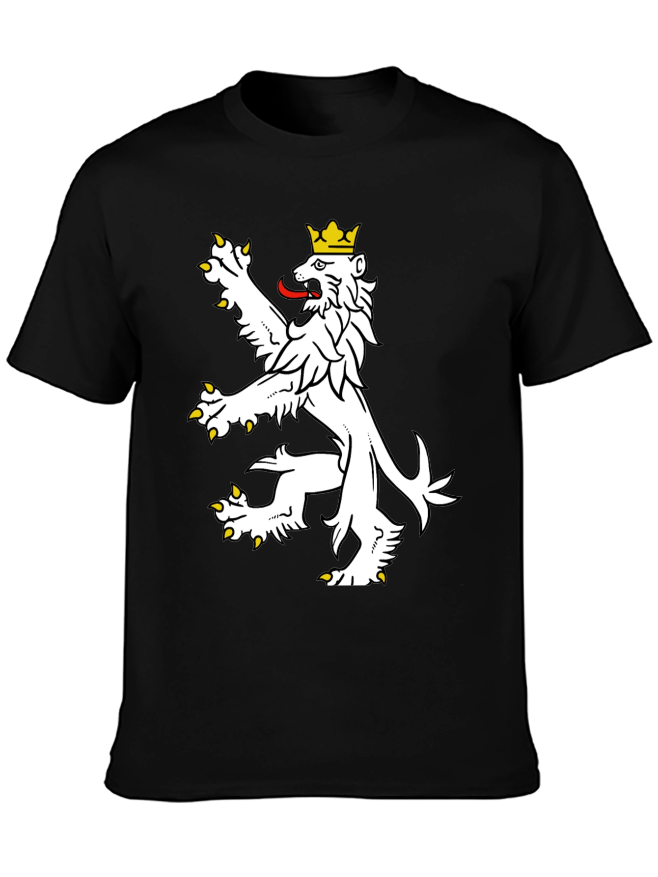 Czech Lion T-Shirt - Black Cotton Tee