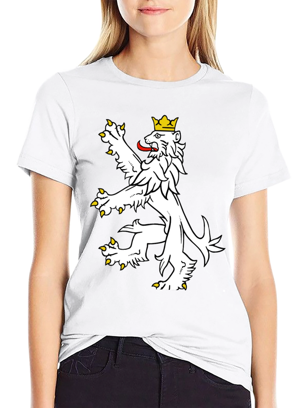 Czech Lion T-Shirt - Black Cotton Tee