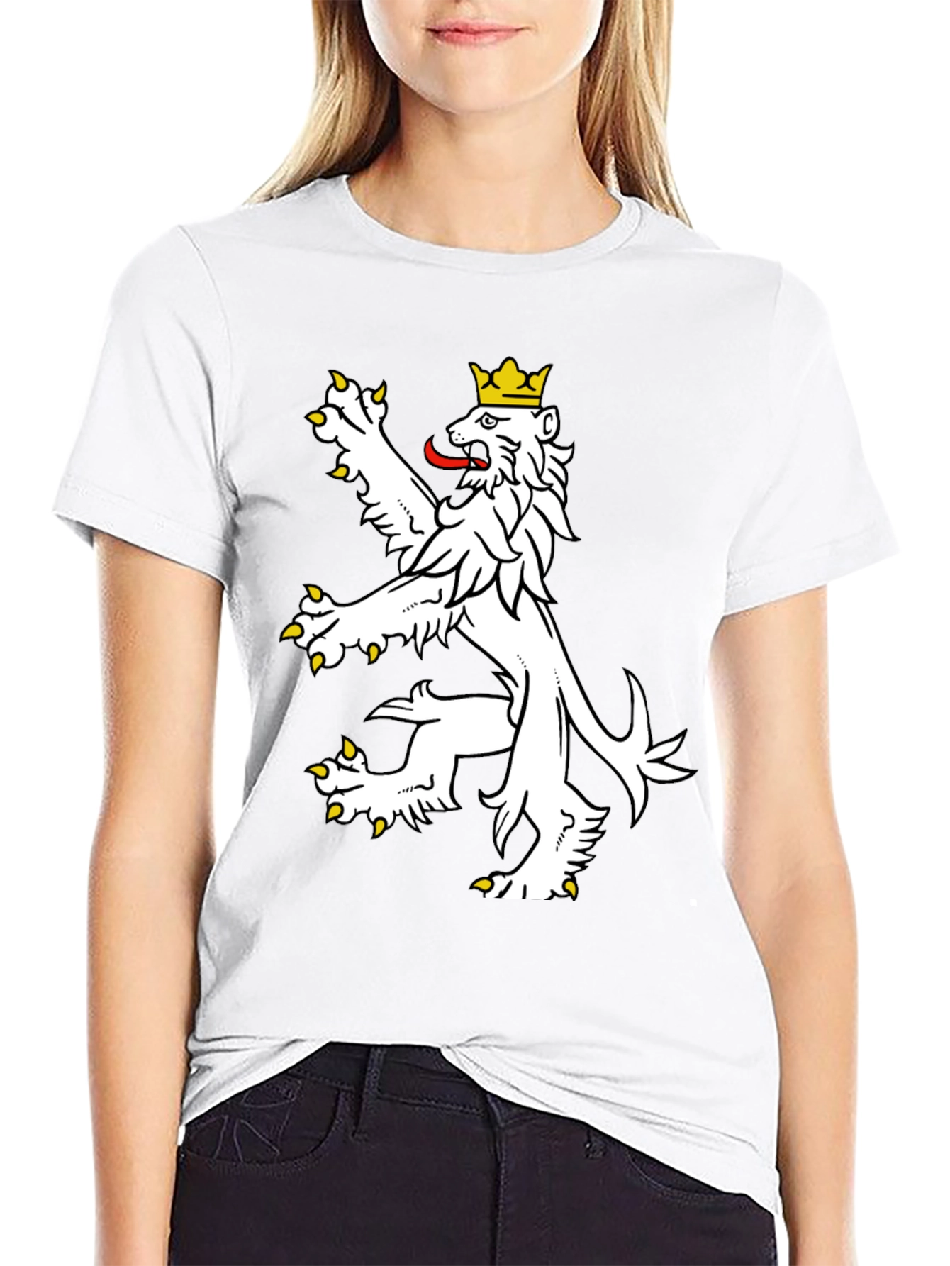 Czech Lion T-Shirt - Black Cotton Tee
