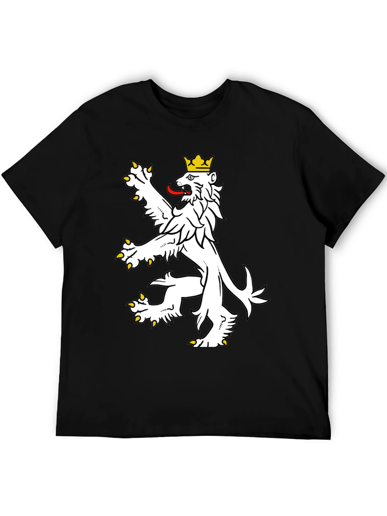 Czech Lion T-Shirt - Black Cotton Tee