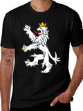 Czech Lion T-Shirt - Black Cotton Tee