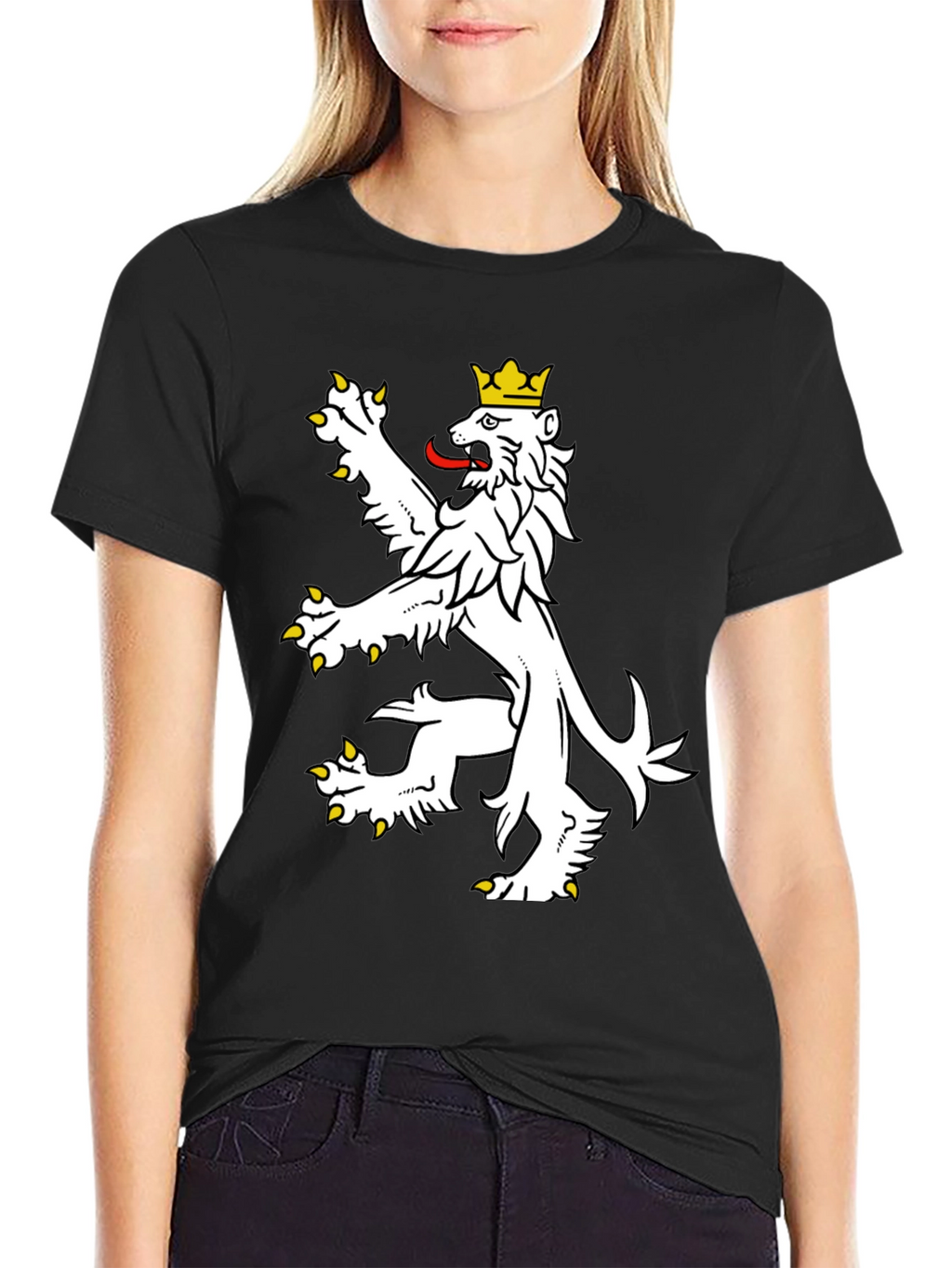 Czech Lion T-Shirt - Black Cotton Tee
