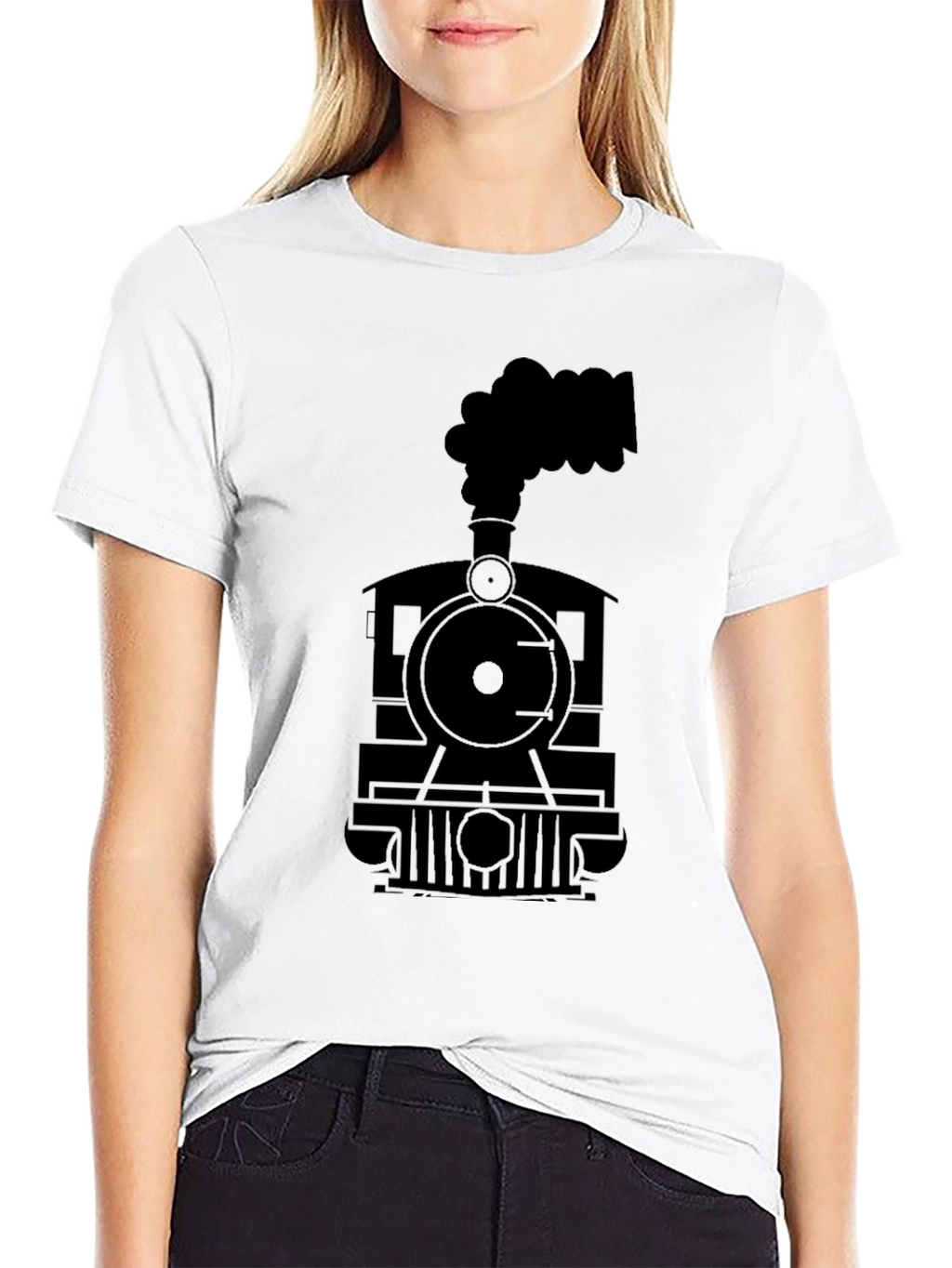 Steam Train Graphic Tee - Classic Locomotive Design