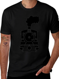 Steam Train Graphic Tee - Classic Locomotive Design