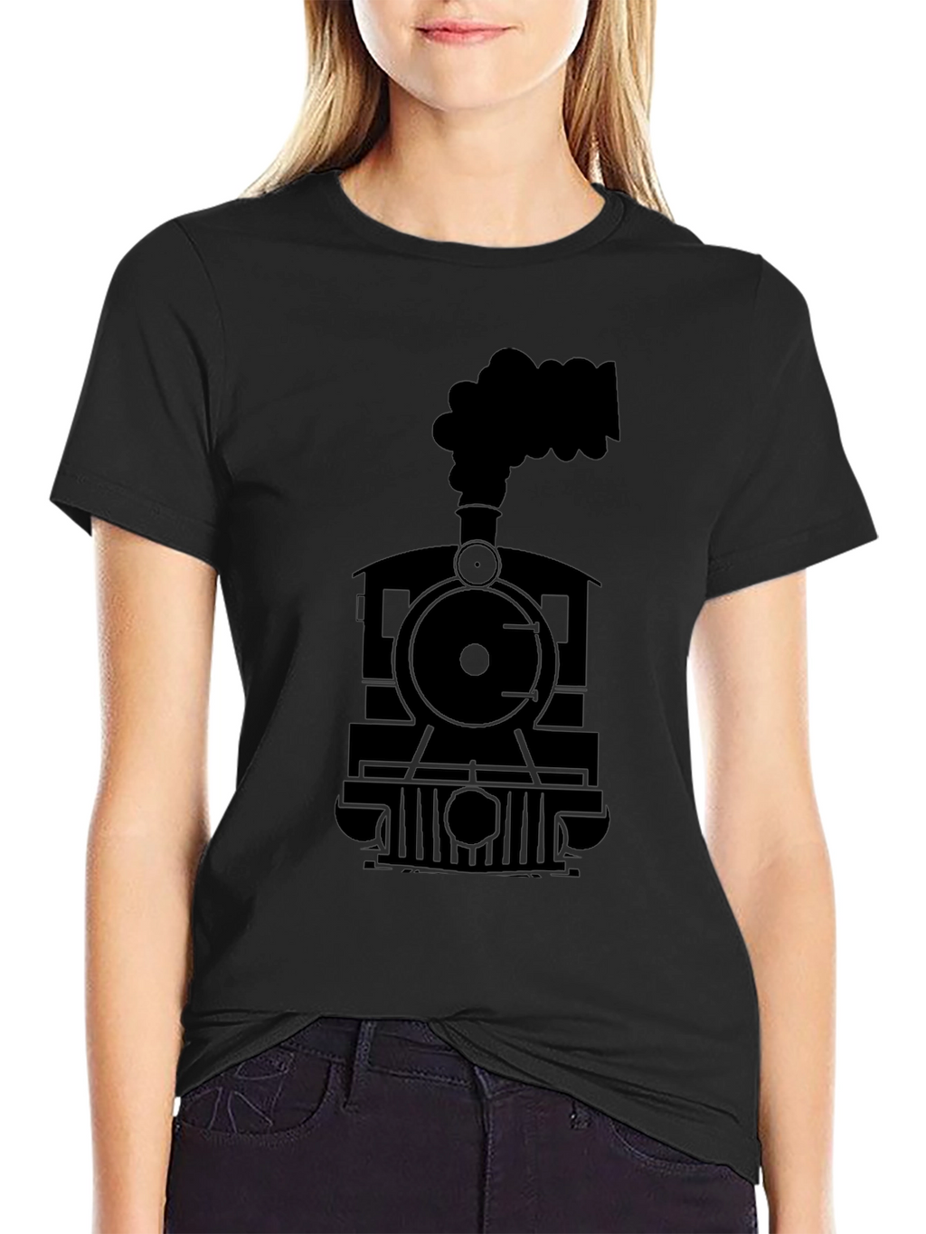 Steam Train Graphic Tee - Classic Locomotive Design