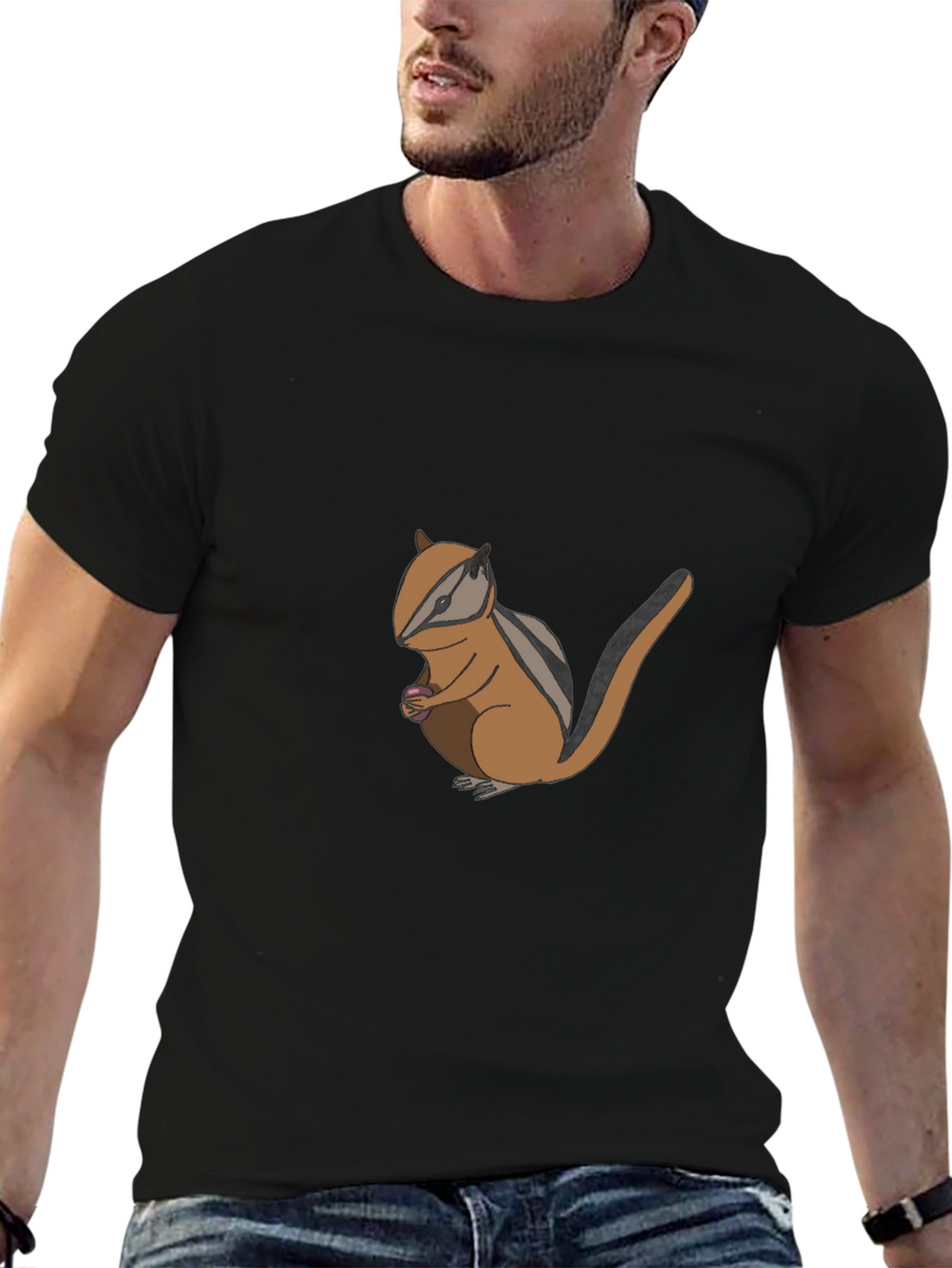 Chipmunk Graphic Tee - Cute Animal Print