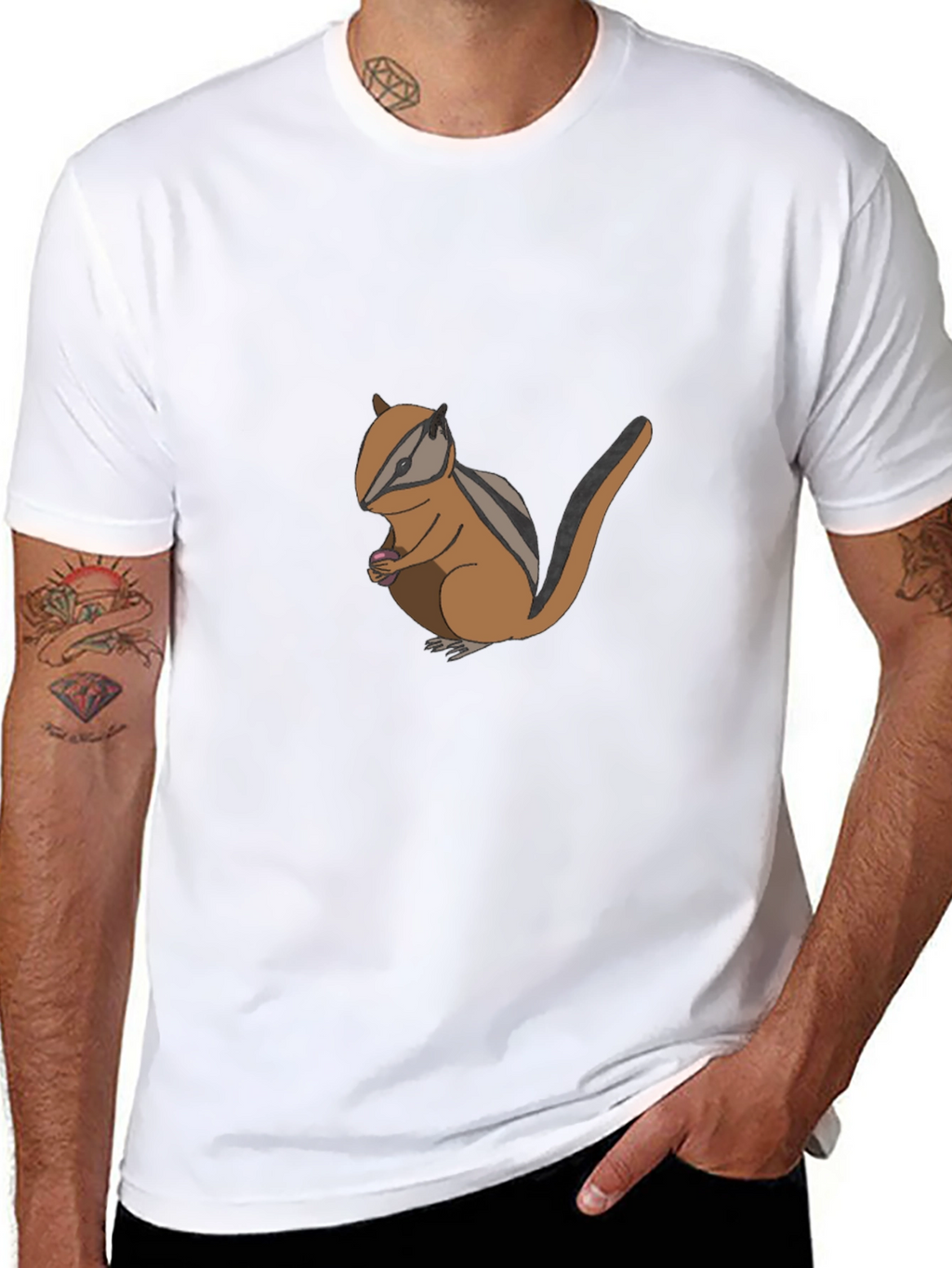 Chipmunk Graphic Tee - Cute Animal Print