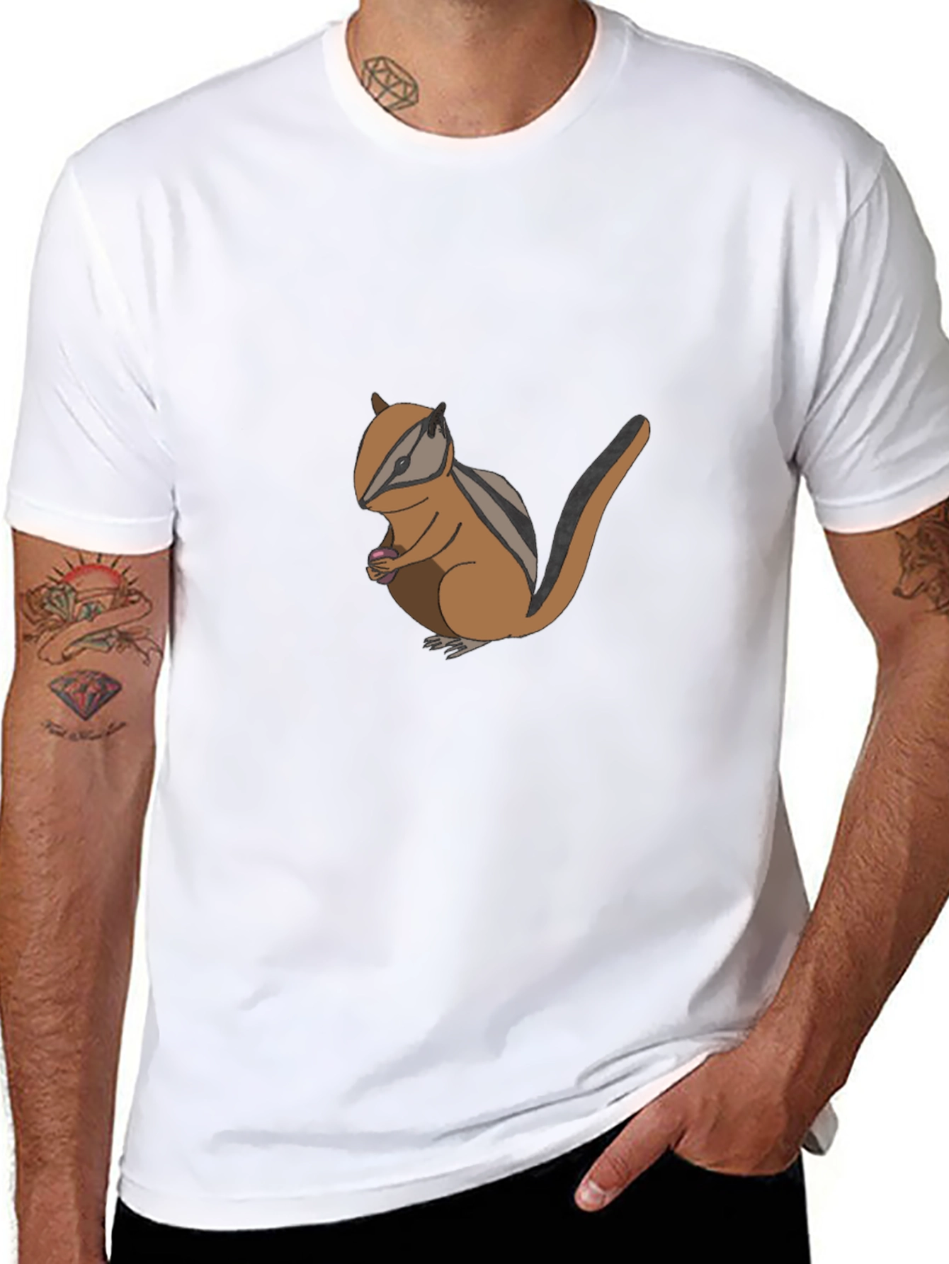 Chipmunk Graphic Tee - Cute Animal Print
