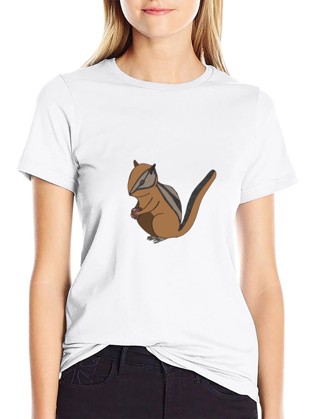 Chipmunk Graphic Tee - Cute Animal Print