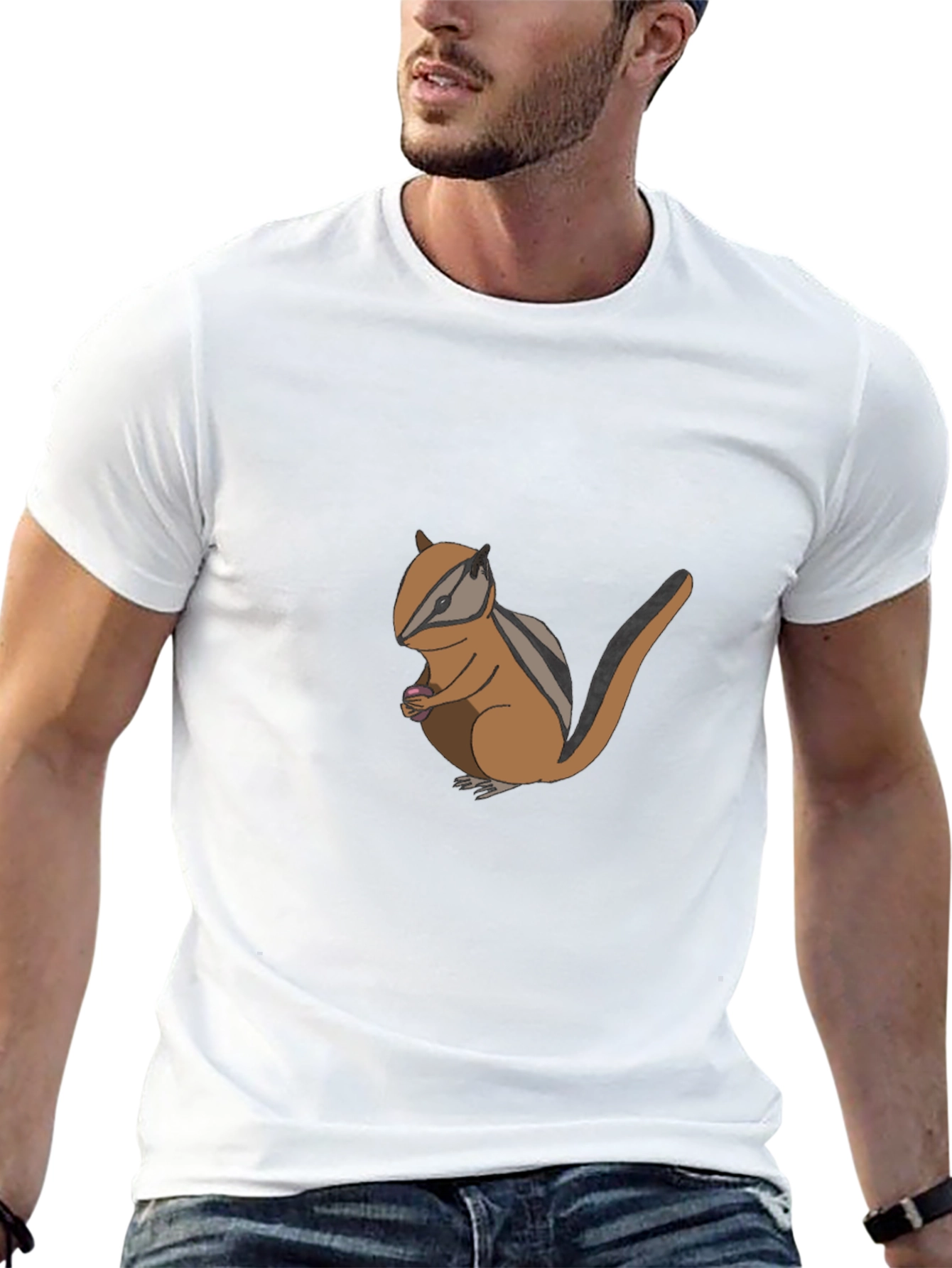 Chipmunk Graphic Tee - Cute Animal Print