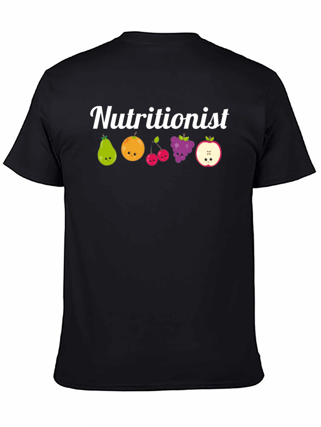 Nutritionist Fruit Graphic Black T-Shirt