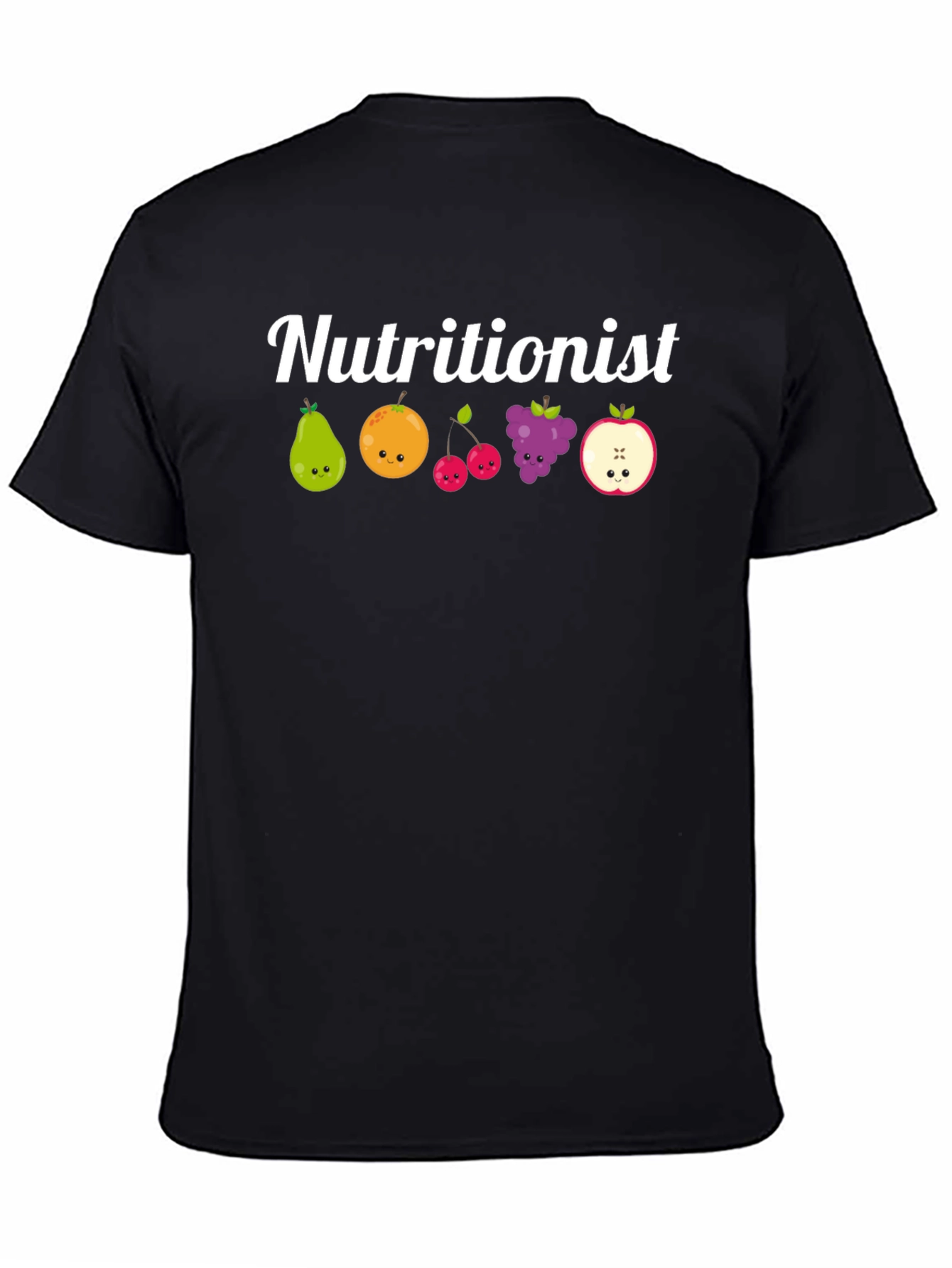 Nutritionist Fruit Graphic Black T-Shirt