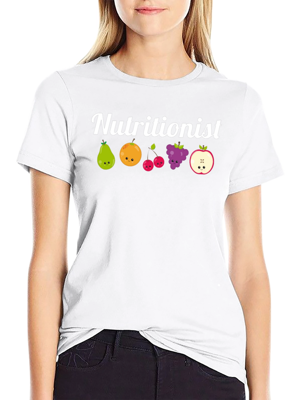Nutritionist Fruit Graphic Black T-Shirt