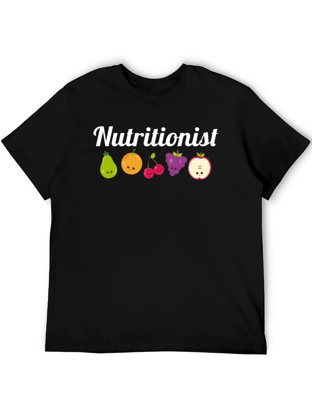 Nutritionist Fruit Graphic Black T-Shirt