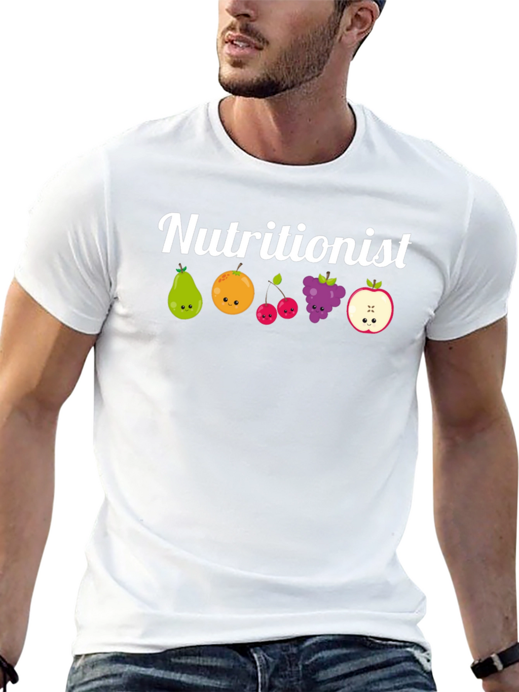 Nutritionist Fruit Graphic Black T-Shirt