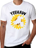 Yeehaw Sunflower Rodeo Rider Graphic T-Shirt