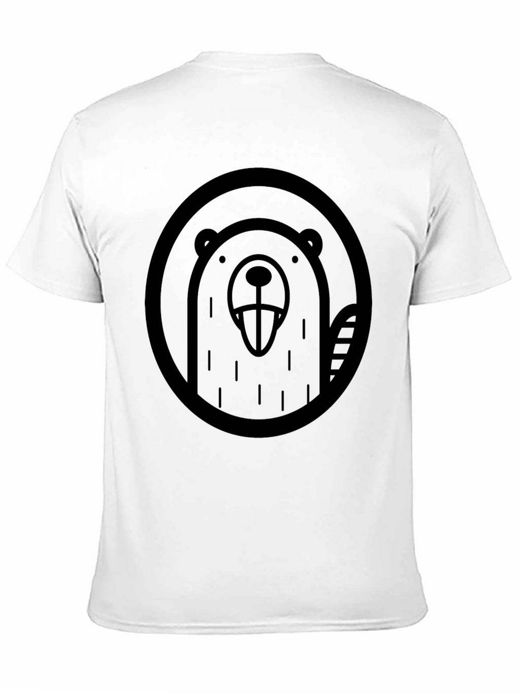 Mens Black Beaver Graphic T-Shirt