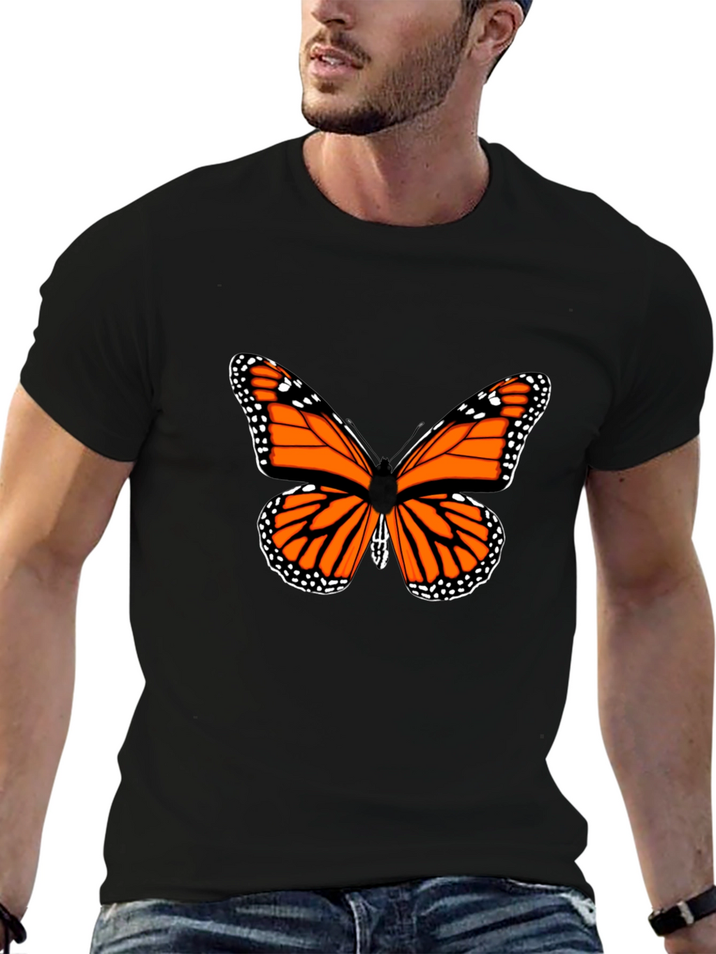 Butterfly Graphic T-Shirt - Black