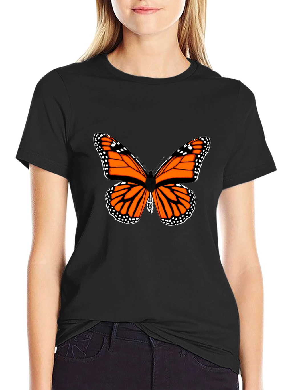 Butterfly Graphic T-Shirt - Black