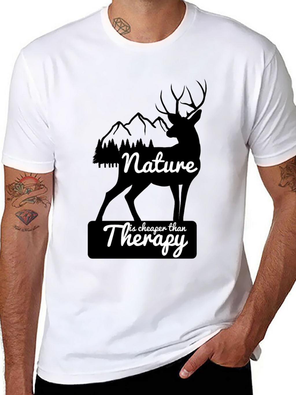 Nature is Cheaper Than Therapy Graphic T-Shirt