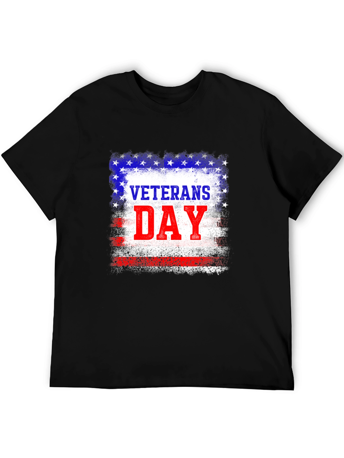 Veterans Day Graphic Tee Patriotic American Flag Design