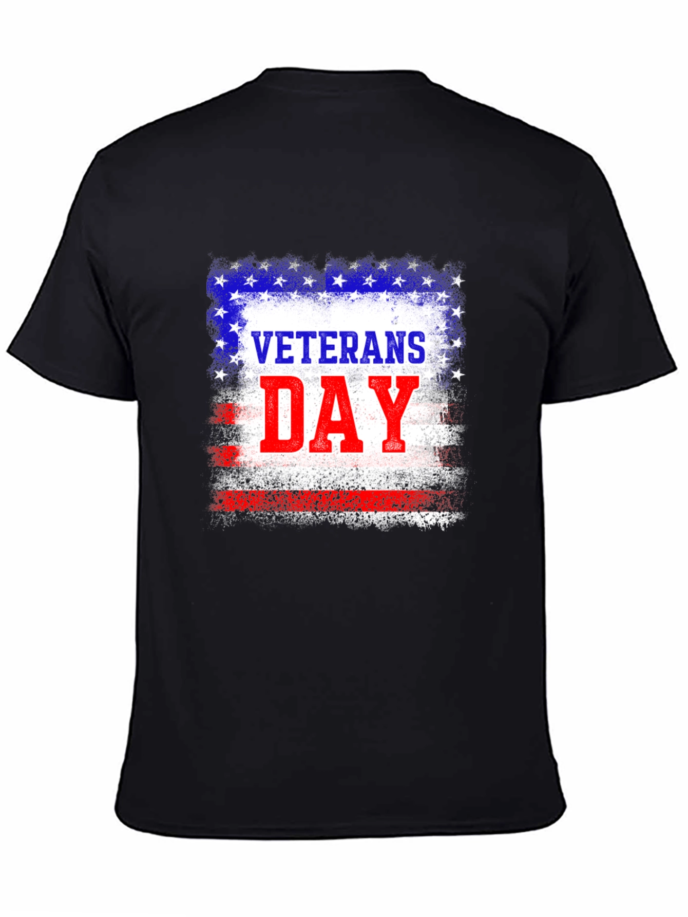 Veterans Day Graphic Tee Patriotic American Flag Design