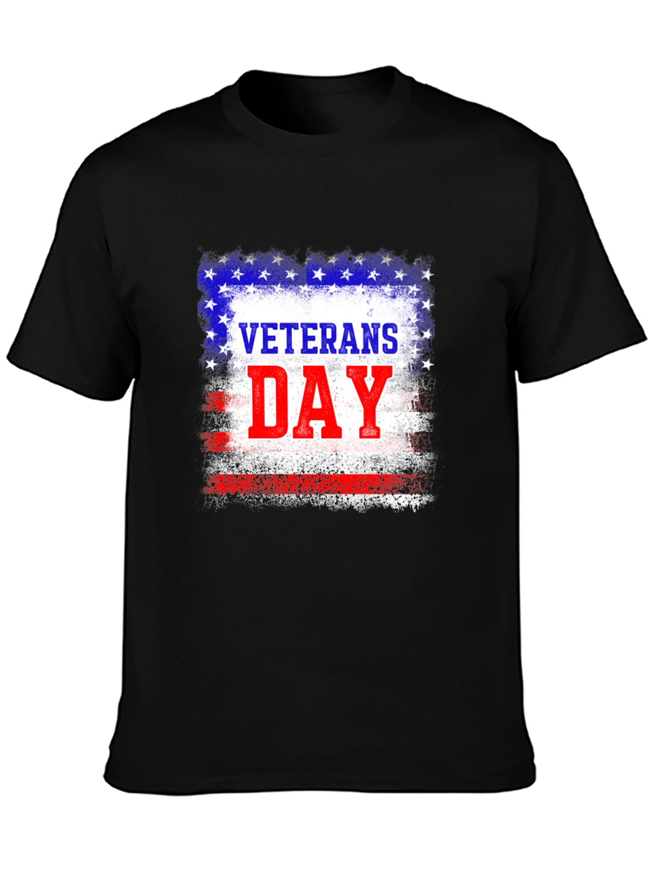 Veterans Day Graphic Tee Patriotic American Flag Design