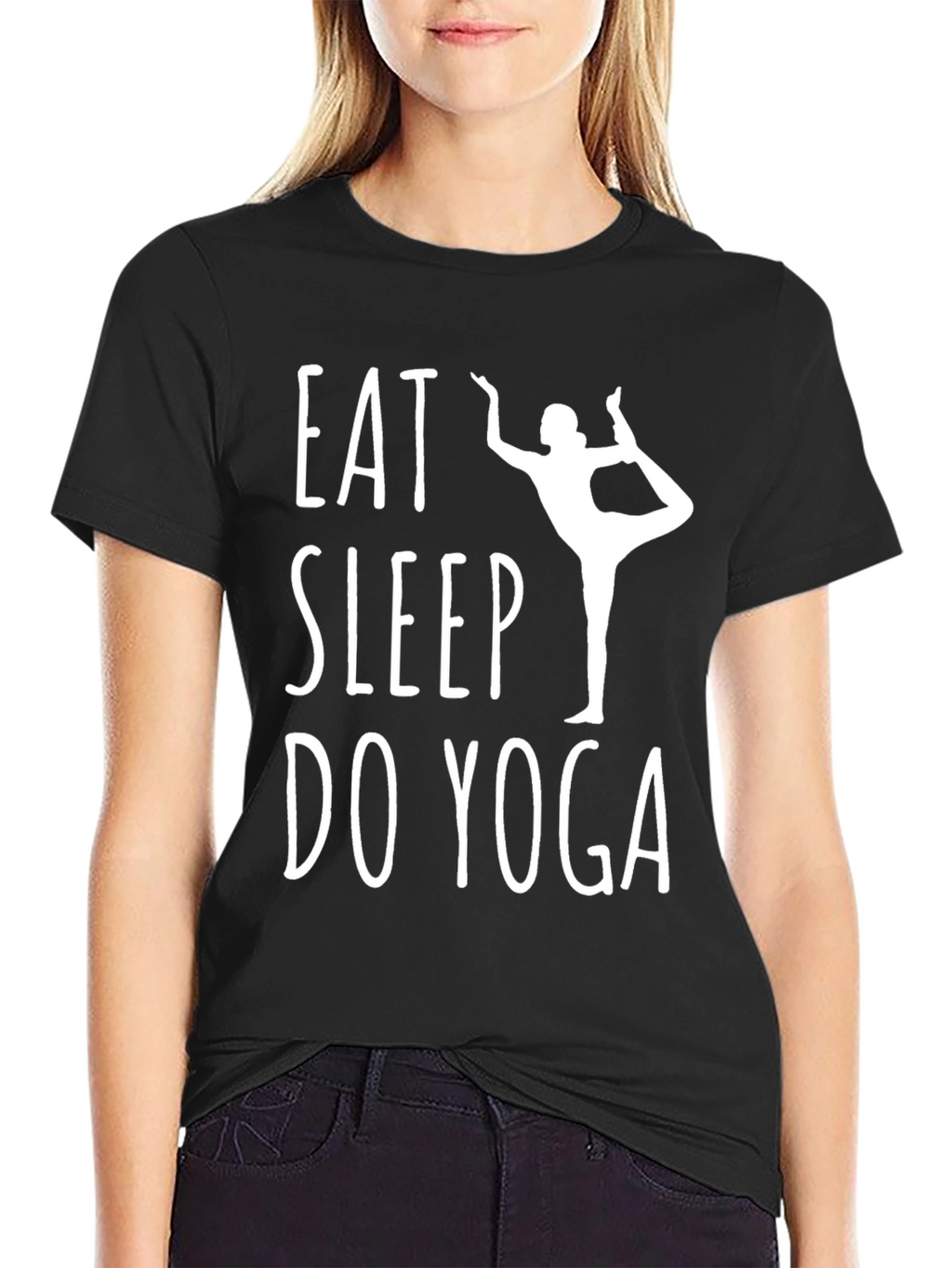 Eat Sleep Do Yoga Black T-Shirt