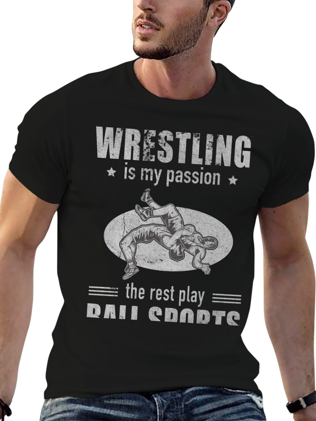 Wrestling is My Passion Black T-Shirt