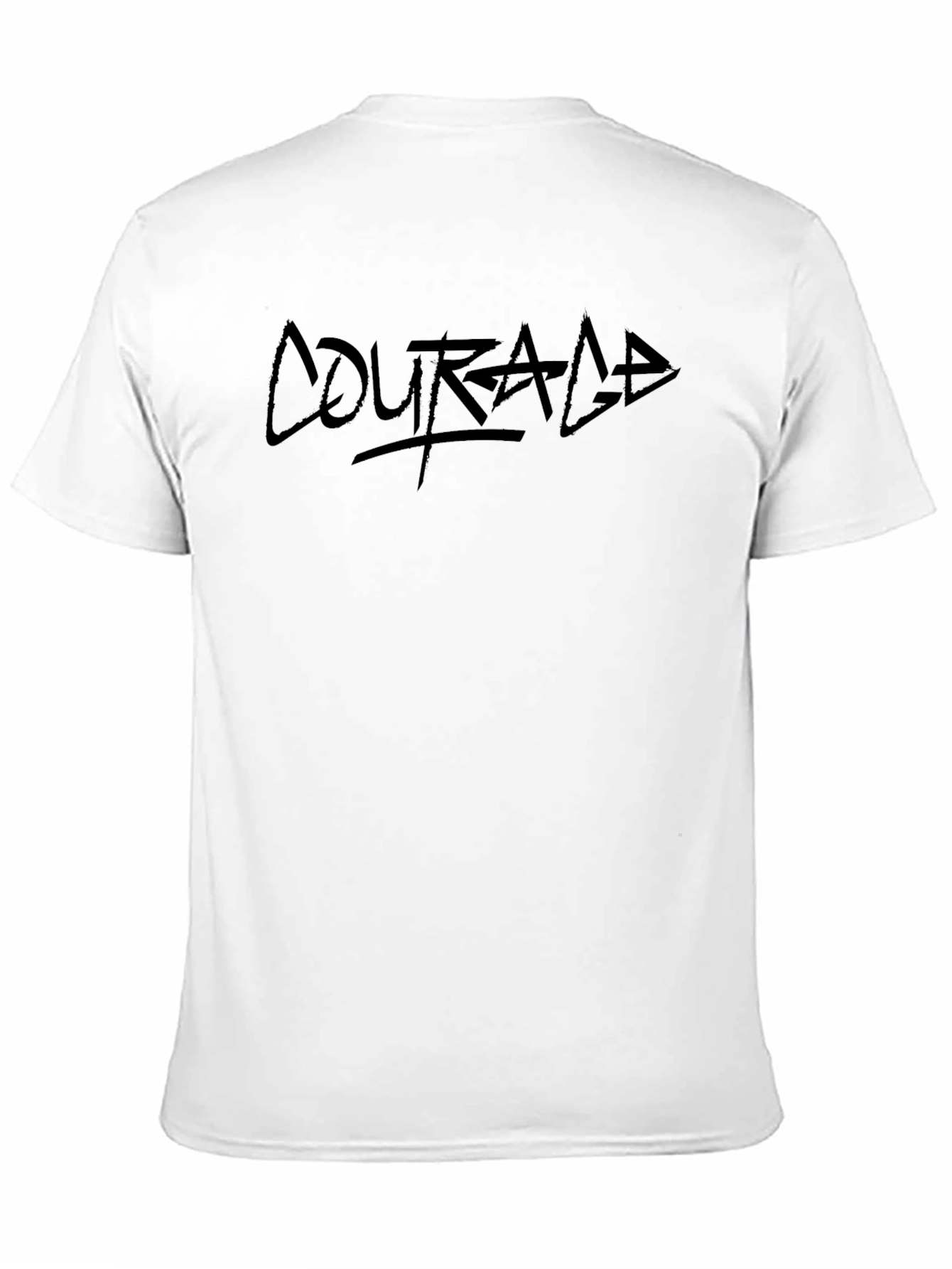 Courage Black Graphic Tee - Premium Quality