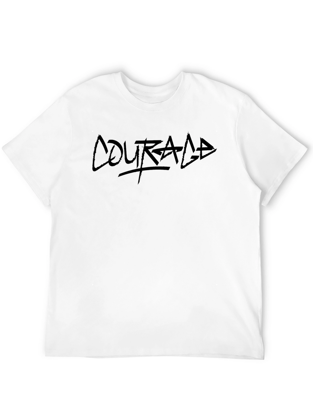 Courage Black Graphic Tee - Premium Quality