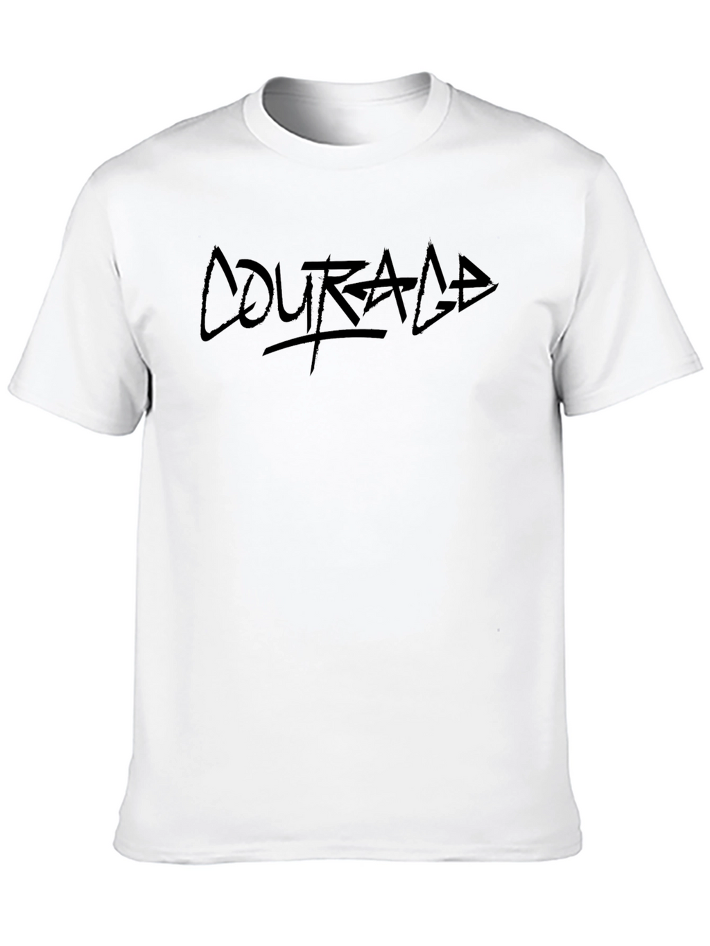 Courage Black Graphic Tee - Premium Quality