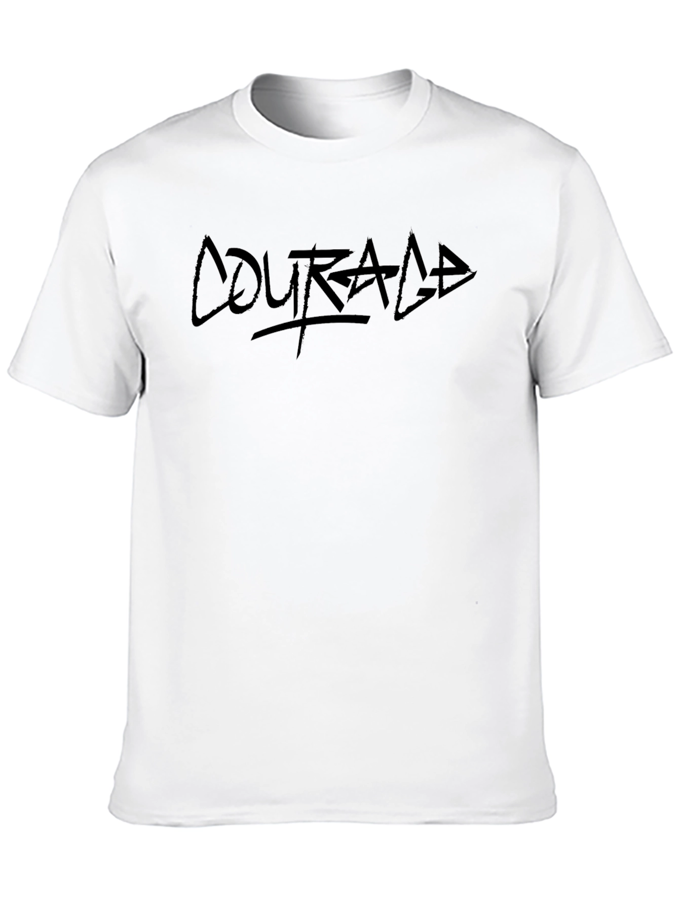 Courage Black Graphic Tee - Premium Quality