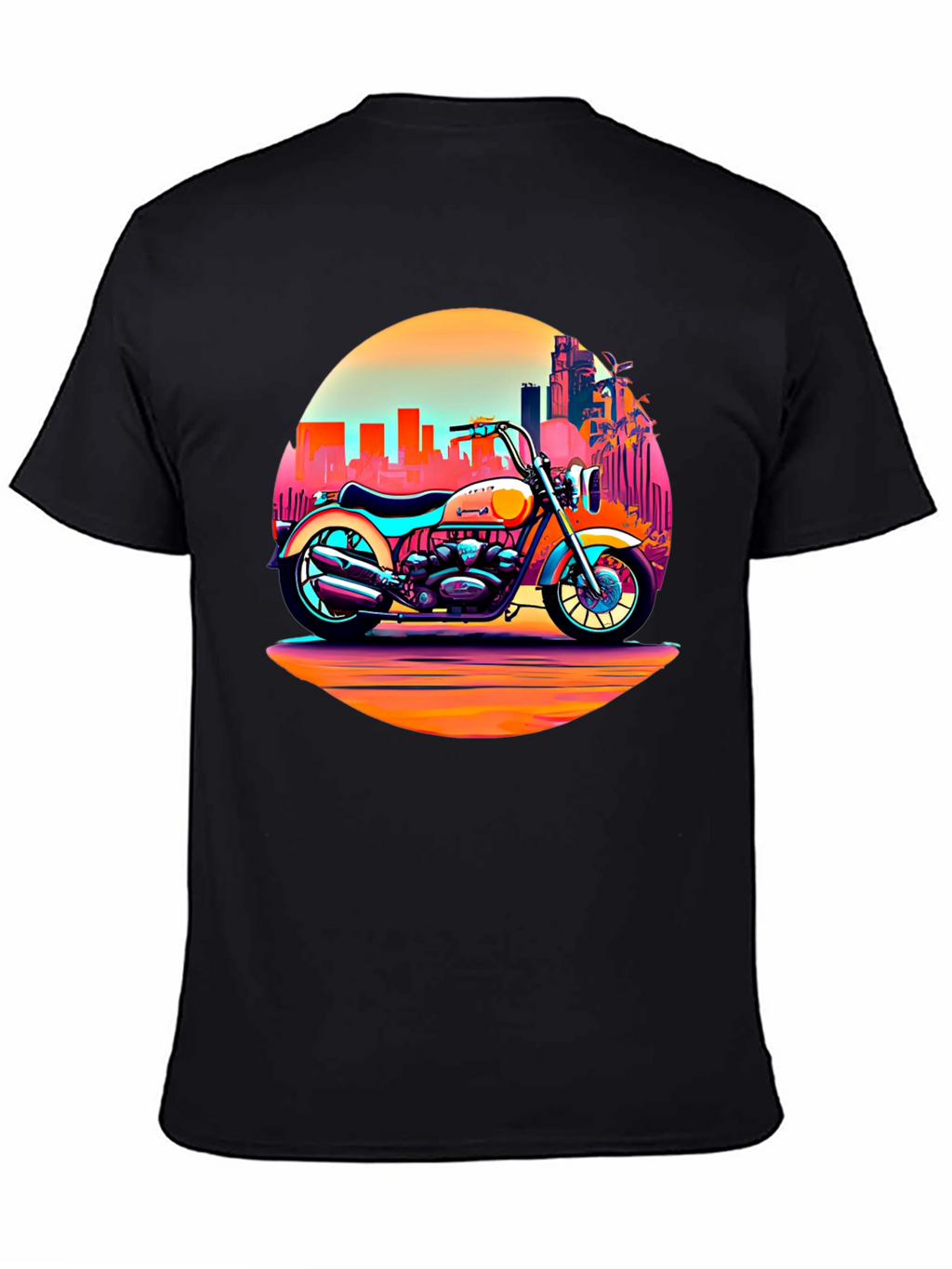 Retro Motorcycle Graphic T-Shirt